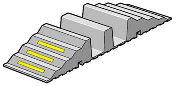 Polymax rubber hose ramps, cable protectors