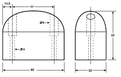Polymax Oval Buffer 33W x 65L x 52H (Extended Base)