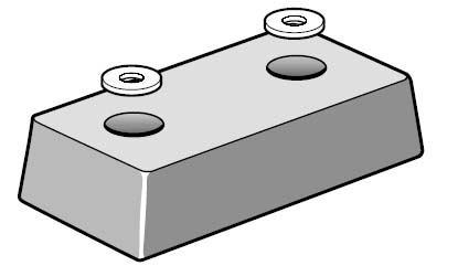 Polymax rubber 3 hole trapezium form bumper, buffer, defender
