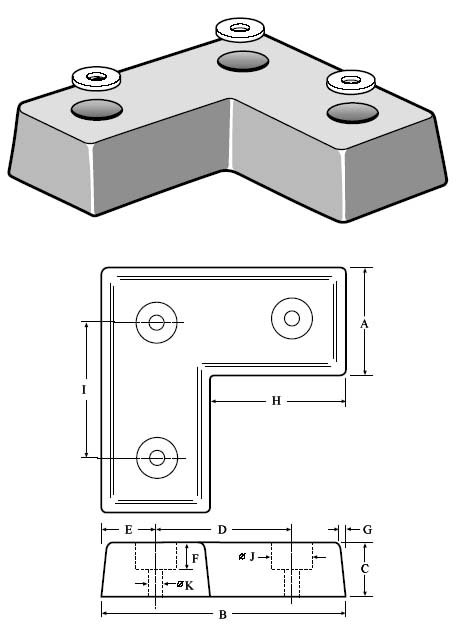 Polymax rubber L shape trapezium form truck bumper, boat buffer,lorry defender
