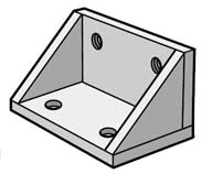 Polymax Angle bracket, for use with various rubber buffers, fenders and bumpers