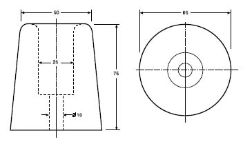 Rubber Conical Buffers, bumpers, bump stops, lorries, trucks, loading bays, HGVs, docking bays and boats