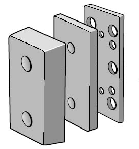 Polymax - Rubber Shim for trucks, lorries, docking bay, lorry, loading bay doors, as for use with bumper buffer bumper stop extension