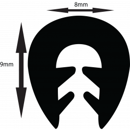 Clamping Profile To Suit 0.5 - 2.5mm P121 80 ShA Black