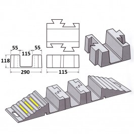 Custom Hose Ramp Middle 290L x 295W x 118H Middle at Polymax