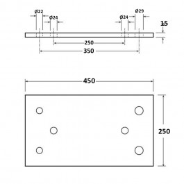 Polymax SHIM Bumper 250mm x 450m x 15mm thick