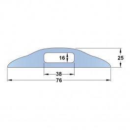 Dome Large Cable Cover 9000L x 76W x 25H (1 Channel, 38mm x 16mm) at Polymax