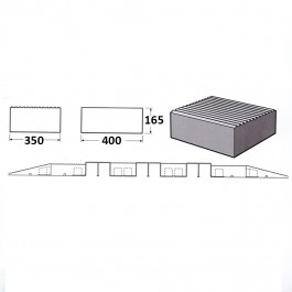 Heavy Duty Cable Cover Block Female 350L x 400W x 165H  at Polymax