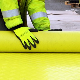 yellow safety walkway matting