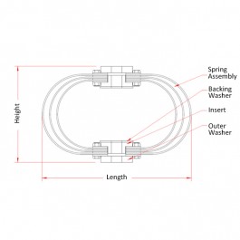Leaf Spring Mesh KPXM Marine Leaf Spring Mesh Mount