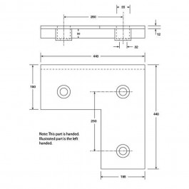 L-Shaped Packer 3 Holes 450L x 450W x 15H at Polymax