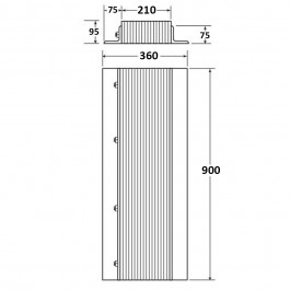 Laminate Dock Bumper 900L x 250W x 100H at Polymax