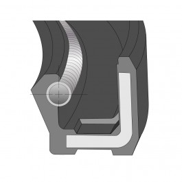 Oil Seal Type A Imperial Viton Single 3.875'' ID x 5'' OD x 0.5'' Thick at Polymax