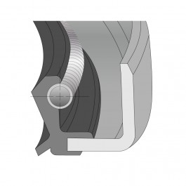 Oil Seal Type B Imperial Nitrile Double 1.25'' ID x 1.979'' OD x 0.25'' Thick at Polymax