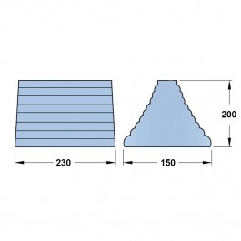 Pyramid Wheel Chock Solid 230L x 150W x 200H  at Polymax