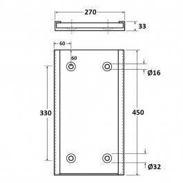 Slimline Dock Bumper SBR 450L x 270W x 60H at Polymax