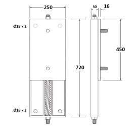 Spring Loaded Dock Bumper Back Plate 720L x 250W x 66H at Polymax