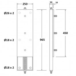 Spring Loaded Dock Bumper Back Plate 965L x 250W x 66H at Polymax