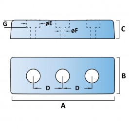 Polymax Trapezium Buffer (3 Fixings)