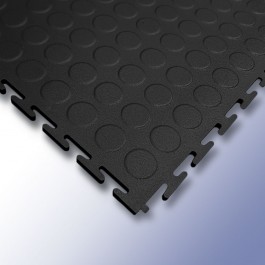 VIGOR Interlocking Studded Tile Black 500mm x 500mm x 7mm at Polymax