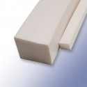 Silicone Solid Square Strips White 15mm 60ShA