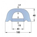 Standard Rubber D-Fender 3000L x 100W x 40H