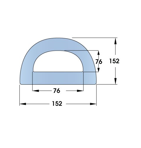 Bespoke Large D-Fenders 6000L x 152W x 152H 