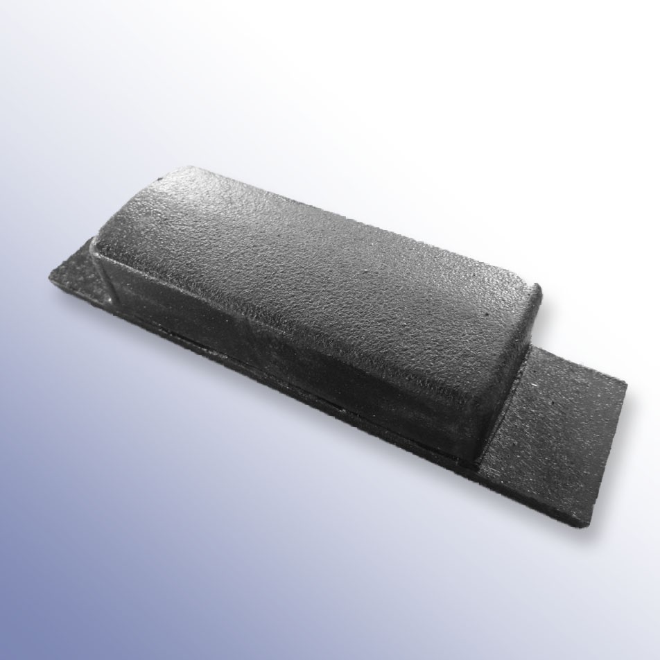 Steel Tipper Pad Coated 152L x 40W x 30H