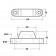 Bumper Stop 110L x 25W x 42H  Technical Drawing