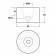 Cylindrical Bumper 65D x 25H  Technical Drawing