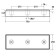 High Visibility Dock Bumper 3 Fixings 750L x 250W x 115H Technical Drawing