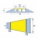 Left Corner Cable Protector 310L x 500W x 75H (3 Channels, 65mm x 65mm, 20 Tonnes) Technical Drawing