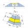 Right Corner Cable Protector 400L x 250W x 45H (2 Channels, 30mm x 30mm, 12 Tonnes) Technical Drawing