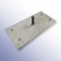Rubber Extruded Kerb Fixing Plate 250L x 125W x 4H Technical Drawing