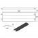 Shallow Cable Cover Black LPDE 1000L x 275W x 40H (1 Channel, 100mm x 30mm) Technical Drawing