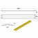 Shallow Cable Cover Yellow LPDE 1000L x 135W x 20H (1 Channel, 40mm x 12mm) Technical Drawing