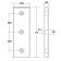 Trapezium Dock Bumper Front Plate 3 Fixings Steel 732L x 250W x 62H Technical Drawing